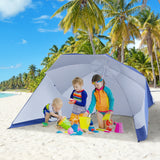 easycomfort easycomfort ombrellone da spiaggia tenda parasole 2 in 1 protezione uv 50 in poliestere ferro con borsa di trasporto