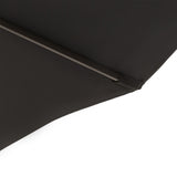 easycomfort easycomfort ombrellone da giardino doppio con apertura a manovella in acciaio e poliestere 460x270x240 cm nero