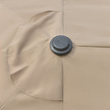 easycomfort ombrellone da giardino doppio 460x270cm apertura a manovella base a croce e zavorra acciaio e poliestere khaki