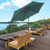 easycomfort easycomfort ombrellone da giardino inclinabile spiaggia alluminio e poliestere 2.7 2.35m verde scuro