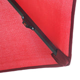 easycomfort easycomfort ombrellone da giardino a braccio 3x2 4 m con manovella e 8 strisce led a energia solare rosso scuro