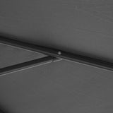 easycomfort easycomfort ombrellone da giardino a braccio deluxe inclinabile con manovella 3m grigio