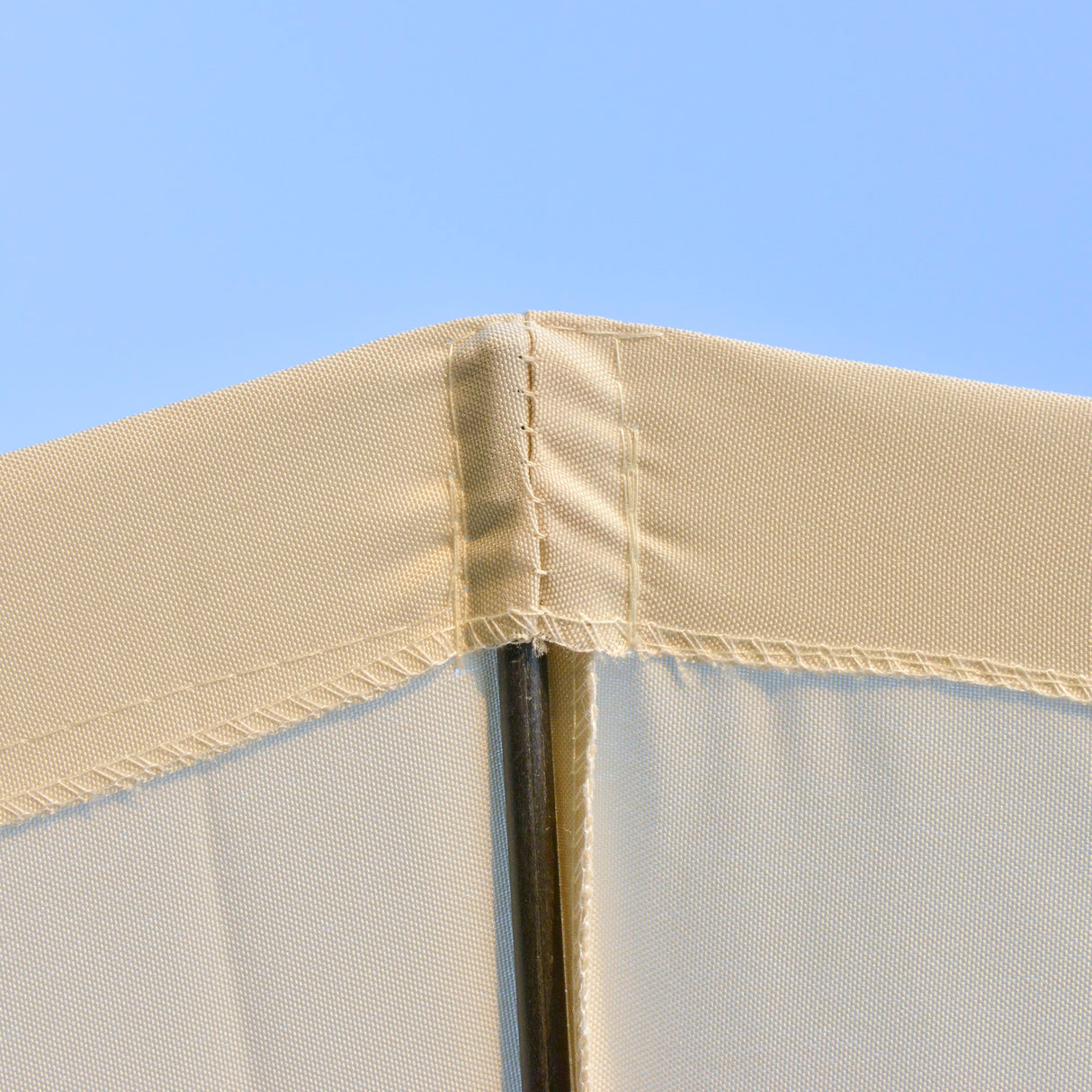 easycomfort easycomfort ombrellone da giardino e terrazza 2 5x2 5m con manovella 18 stecche e testa inclinabile crema