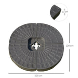 easycomfort easycomfort set 4 pzi basamento ombrellone decentrato da giardino con base a croce