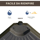 easycomfort easycomfort set 4 pzi basamento ombrellone decentrato da giardino con base a croce