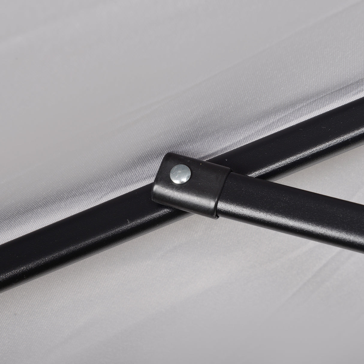 easycomfort outusnny ombrellone 2x2 m da giardino con palo centrale ombrellone per esterno in alluminio grigio chiaro