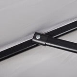 easycomfort outusnny ombrellone 2x2 m da giardino con palo centrale ombrellone per esterno in alluminio grigio chiaro