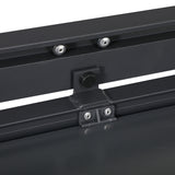 easycomfort easycomfort set da giardino con tavolo allungabile in vetro e 6 sedie con seduta traspirante grigio scuro