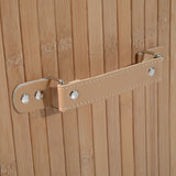 easycomfort easycomfort cesta portabiancheria in bambu con coperchio e fodera rimovibile 40 x 30 x 60cm naturale