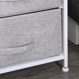 easycomfort easycomfort cassettiera in metallo bianco e legno con 5 cassetti pieghevoli e rimovibili in tessuto grigio 83lx 29p x 77acm ean 8054144134062