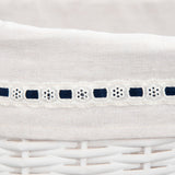 easycomfort easycomfort cesto portabiancheria in vimini con coperchio e sacco interno in tessuto lavabile bianco