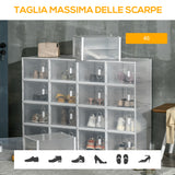 easycomfort easycomfort mobile scarpiera modulare salvaspazio 18 cubi 28x36x21 cm in plastica pp bianco