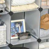 easycomfort easycomfort mobile scarpiera modulare salvaspazio 16 cubi 30x30x30 cm in acciaio e pp 125x32x125 cm trasparente