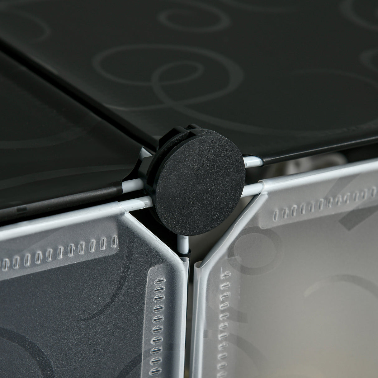 easycomfort easycomfort mobile scarpiera modulare salvaspazio 12 cubi 45x35x16 cm in acciaio e pp nero e bianco