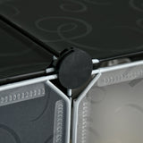 easycomfort easycomfort mobile scarpiera modulare salvaspazio 12 cubi 45x35x16 cm in acciaio e pp nero e bianco