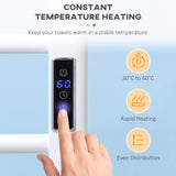 easycomfort easycomfort scaldasalviette elettrico a 8 barre con timer e controllo temperatura 50x45x80 cm bianco