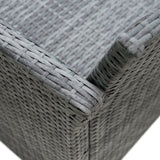 easycomfort easycomfort set 4 p zi mobili da giardino in rattan pe salotto da esterni con tavolo 2 sedie divano due posti grigio