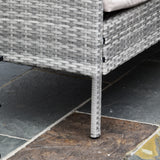 easycomfort easycomfort set 5 pezzi salotto da esterno con 2 divani 1 tavolino 2 sgabelli mobili da giardino in rattan grigio