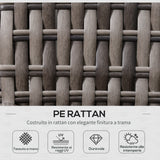 easycomfort easycomfort salotto da giardino set 3 pz con 2 divani da esterno e 1 tavolo da giardino in rattan sintetico grigio