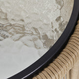 easycomfort easycomfort set da giardino in rattan stile boho chic con divano angolare e e tavolino beige e caffe