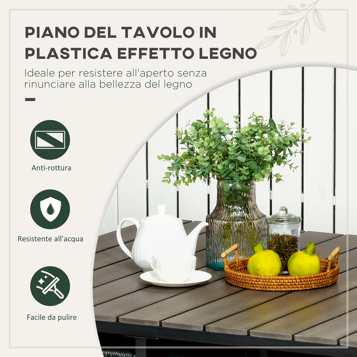 easycomfort easycomfort set da giardino 5 pezzi in rattan pe e acciaio 4 sedie da esterno con cuscini e tavolo rettangolare