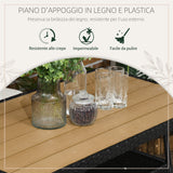 easycomfort set da giardino con tavolo e 4 sedie da esterno in acciaio e rattan pe nero