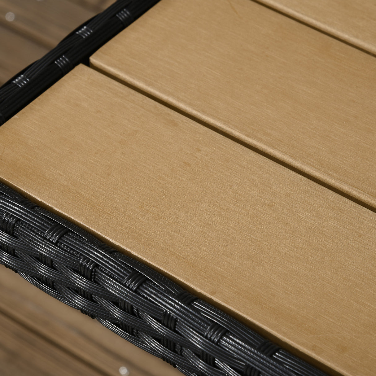 easycomfort set da giardino con tavolo e 4 sedie da esterno in acciaio e rattan pe nero