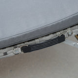 easycomfort lettini prendisole richiudibili con cuscini rimovibili e tavolino pieghevole set 3 pz in rattan grigio 33098