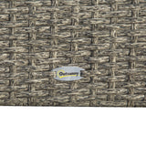 easycomfort easycomfort set 3 pezzi mobili da giardino con 2 divani con cuscini e 1 tavolo in rattan pe salotto da esterno grigio nero