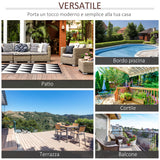 easycomfort easycomfort tavolino in rattan sintetico da esterno giardino terrazzo impermeabile grigio 45x45x44cm