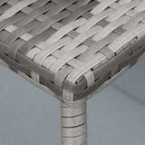 easycomfort easycomfort tavolino in rattan sintetico da esterno giardino terrazzo impermeabile grigio 45x45x44cm