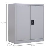 easycomfort easycomfort armadietto mobile ripiano regolabile chiusura di sicurezza per casa ufficio garage acciaio 80x40x92 5cm grigio ean 8054111848473