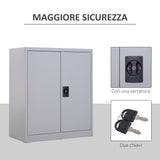 easycomfort easycomfort armadietto mobile ripiano regolabile chiusura di sicurezza per casa ufficio garage acciaio 80x40x92 5cm grigio ean 8054111848473