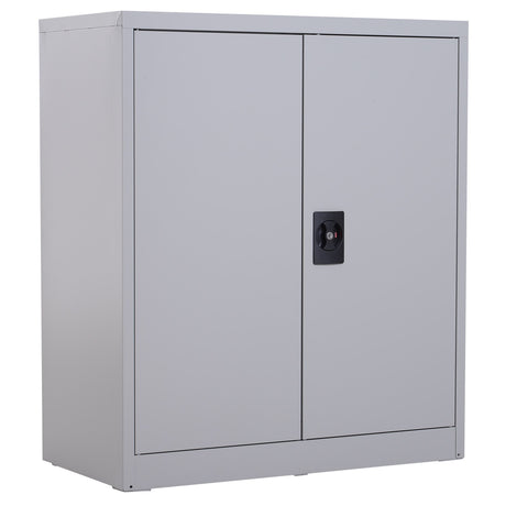 easycomfort easycomfort armadietto mobile ripiano regolabile chiusura di sicurezza per casa ufficio garage acciaio 80x40x92 5cm grigio ean 8054111848473