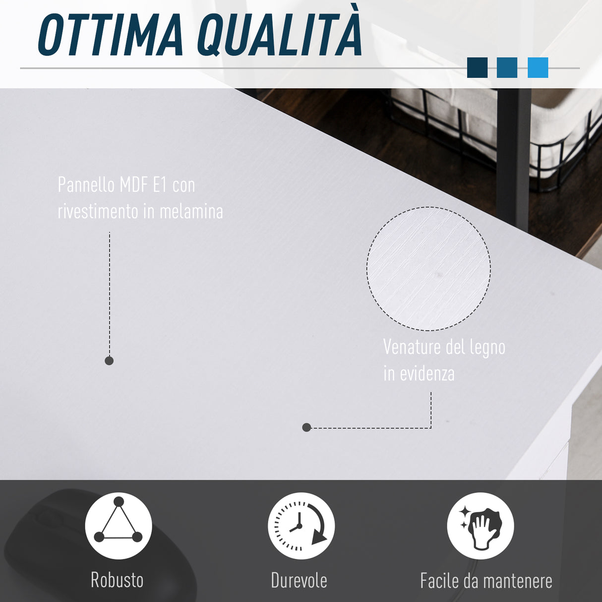 easycomfort easycomfort scrivania per pc ergonomica con mensole armadietto cassetto e piano tastiera estraibile bianca 120x60x74cm ean 8054111849340