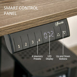 easycomfort easycomfort scrivania sollevabile a 4 altezze regolazione elettrica struttura in metallo e legno teak nero