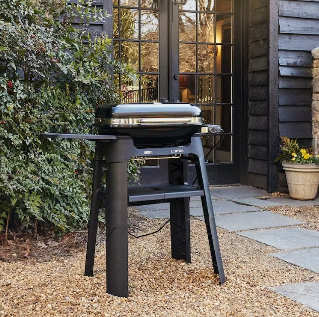 weber barbecue elettrico weber lumin black nero con supporto codice 92010853