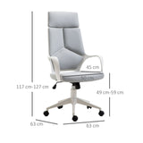 easycomfort easycomfort sedia da ufficio con funzione dondolo poltrona presidenziale in tessuto regolabile e girevole 63x63x117 127 cm grigio ean 8055776910215