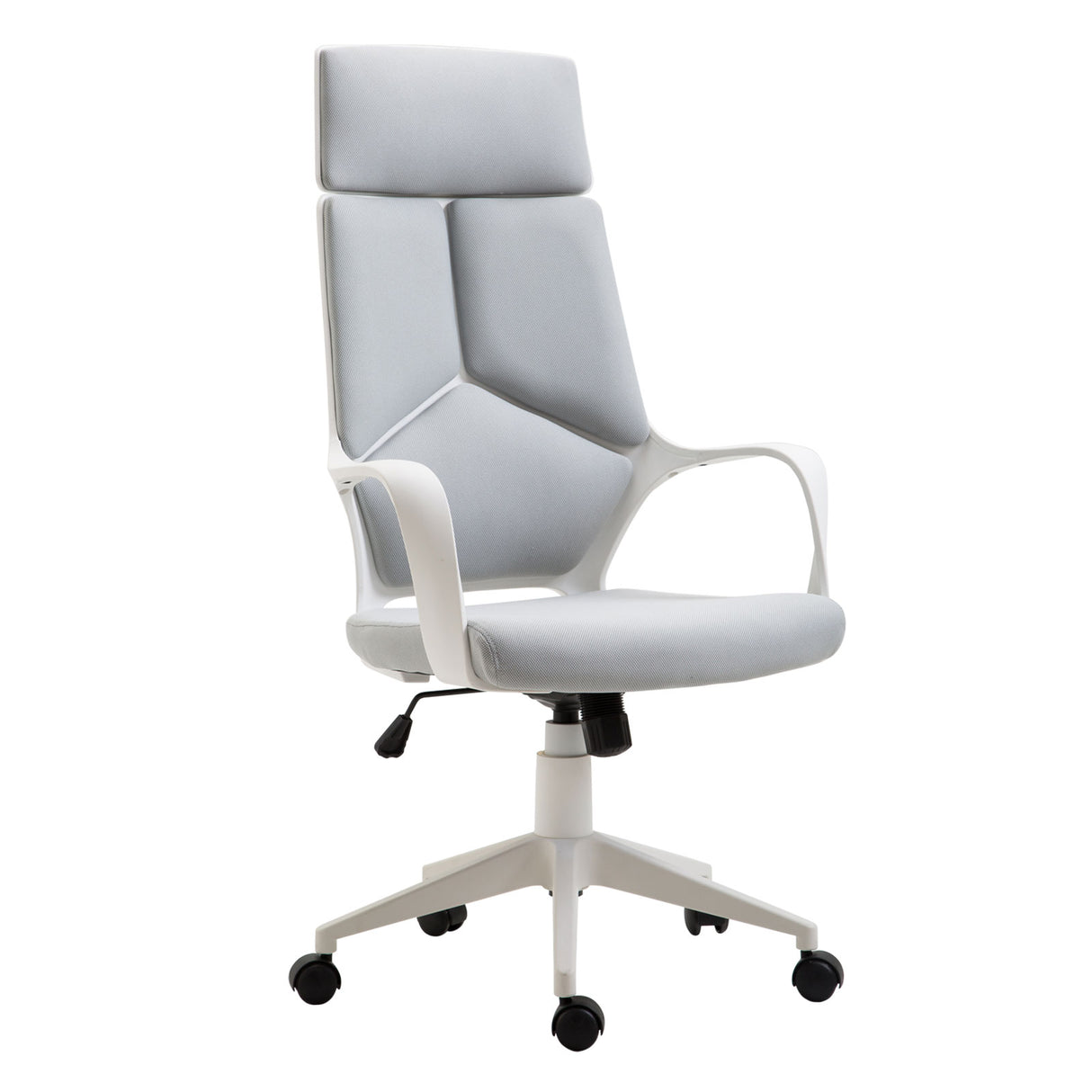 easycomfort easycomfort sedia da ufficio con funzione dondolo poltrona presidenziale in tessuto regolabile e girevole 63x63x117 127 cm grigio ean 8055776910215