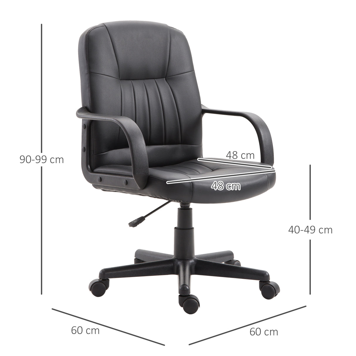 easycomfort easycomfort sedia da ufficio ergonomica e girevole poltrona da ufficio con altezza regolabile in similpelle 606090 99cm nero ean 8055776910000