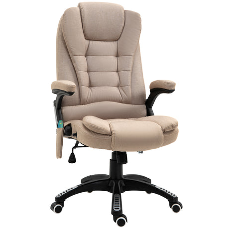 easycomfort easycomfort poltrona da ufficio massaggiante con altezza regolabile 6 punti di massaggio e riscaldamento beige