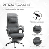 easycomfort easycomfort sedia da ufficio ergonomica ad altezza regolabile con braccioli e poggiapiedi 66x70x115 123 cm grigia