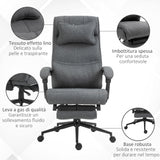 easycomfort easycomfort sedia da ufficio ergonomica ad altezza regolabile con braccioli e poggiapiedi 66x70x115 123 cm grigia