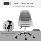 easycomfort easycomfort sedia girevole design ergonomico e regolabile senza braccioli grigio 59x59x81 91cm ean 8054144136615