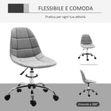 easycomfort easycomfort sedia girevole design ergonomico e regolabile senza braccioli grigio 59x59x81 91cm ean 8054144136615