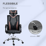 easycomfort easycomfort sedia da ufficio ergonomica inclinabile a 130 con supporto lombare e cervicale 58x62 5x112 120cm