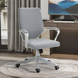 easycomfort easycomfort sedia da ufficio ergonomica altezza regolabile e funzione dondolo poltrona girevole con ruote 62x69x92 100cm grigio bianco