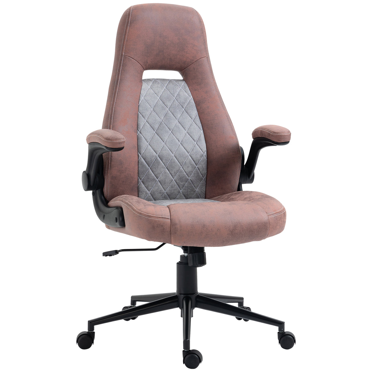 easycomfort easycomfort sedia da ufficio ergonomica con altezza regolabile braccioli ribaltabili e 5 ruote 67x70x114 124 cm