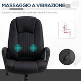 easycomfort easycomfort poltrona da ufficio massaggiante ad altezza regolabile 60x74x106 116cm nera