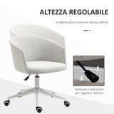 easycomfort easycomfort sedia da ufficio con altezza regolabile ruote e seduta girevole in tessuto grigio chiaro